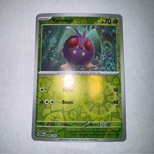 Venonat 048/165 SV: Scarlet & Violet 151 Reverse Holo NM Pokemon Card TCG